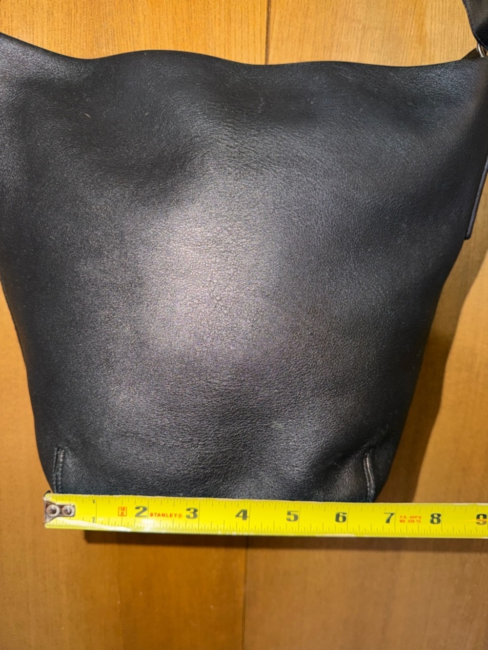 Coach Black Leather Bucket Bag Adjustable Strap Shoulder Hobo - Style 9186 - Picture 4 of 15